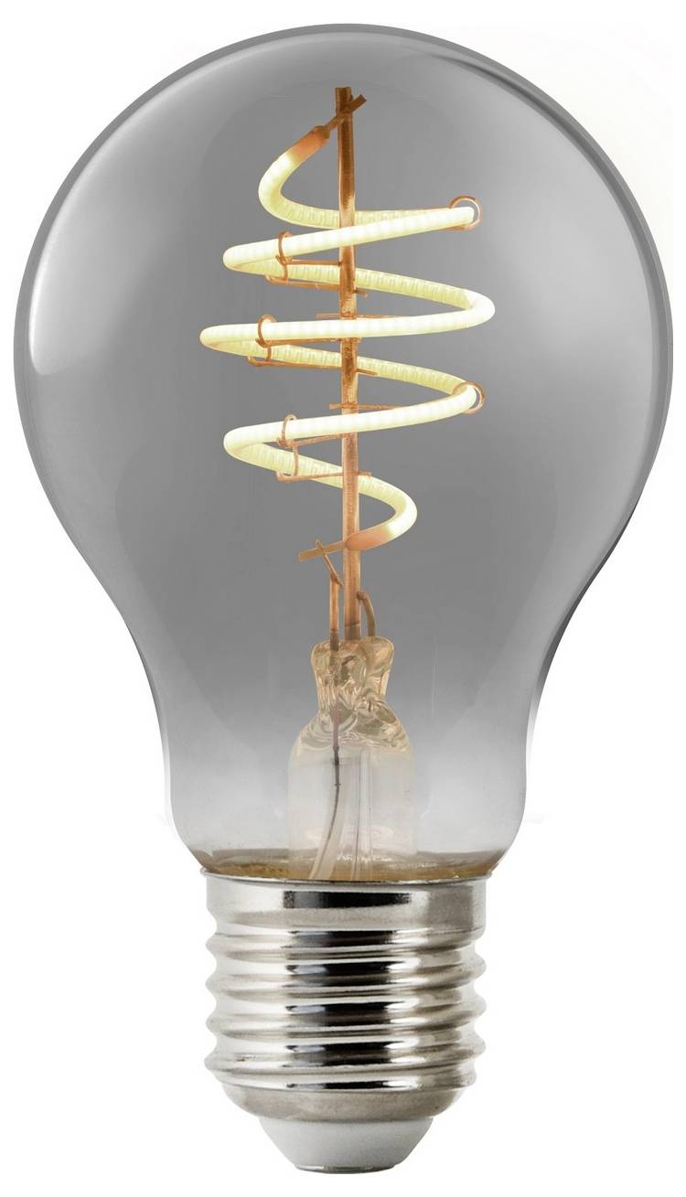 A vintage-style light bulb with a glowing spiral filament, metal base, and clear glass, illustrating a classic incandescent design.