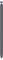 A sleek, dark gray pen with a round button near the middle and a slightly pointed tip, indicating it may be retractable.