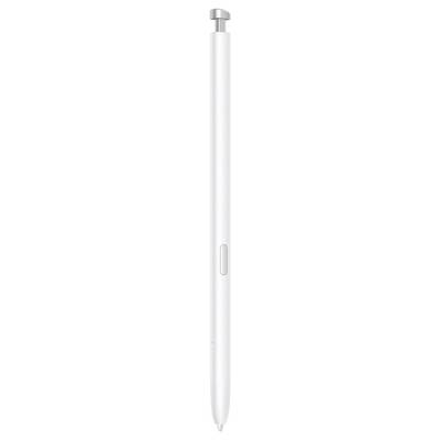 A sleek white digital stylus with a button on its side, designed for precise touch input on compatible devices.