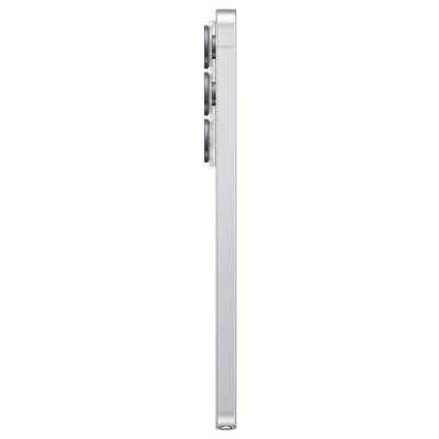 Side view of a silver smartphone showing three protruding camera lenses aligned vertically on the left edge.