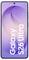 'Galaxy S26 Ultra' smartphone featuring a purple gradient screen with large, stylized text displaying the model name vertically.