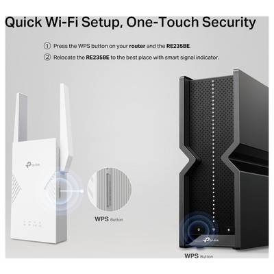 TP-LINK Wi-Fi repeater TP-Link BE3600 Ricevitore e trasmettitore di rete Bianco 2500 Mbit/s RE235BE Wif-Fi 7, Mesh suppo-4