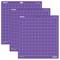 Three purple crafting mats with grid lines and 'StrongGrip' label, used for precision work and cutting in arts and crafts.
