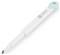 A white ballpoint pen with a turquoise cap and a loop, branded with 'LOKLIK' in gray letters.