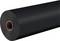 A large roll of black plastic sheeting with a cardboard core, typically used for construction, gardening, or protective purposes.