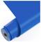 A roll of bright blue material partially unrolled, showing a smooth texture.