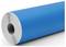 A large roll of vibrant blue vinyl material with a smooth finish, positioned horizontally against a white background.