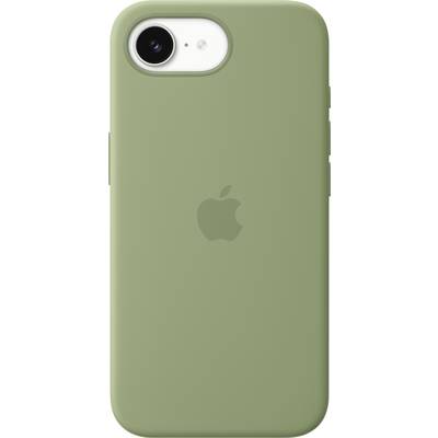 'A green smartphone case with the Apple logo, designed for an iPhone model.'