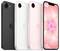 Four smartphones are shown in black, white, and pink colors, emphasizing their sleek design and the frontal display on the pink one.