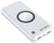 A white Varta power bank with a circular charging pad on top, featuring multiple charging ports on one side.