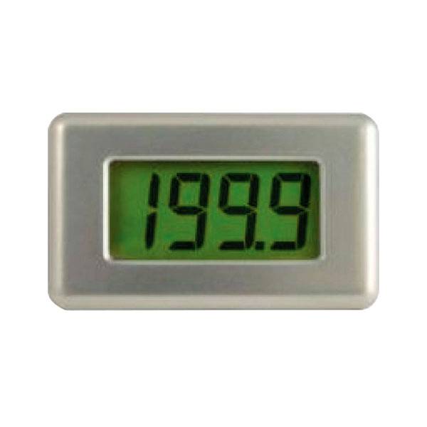 A digital display shows '199.9' on a green background, framed in a silver casing.