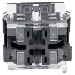 A transparent relay socket with multiple connection points on its sides, used for securing a relay in electronic and electrical systems.
