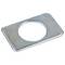 A rectangular metal washer with a central circular hole, used to distribute load of threaded fasteners.