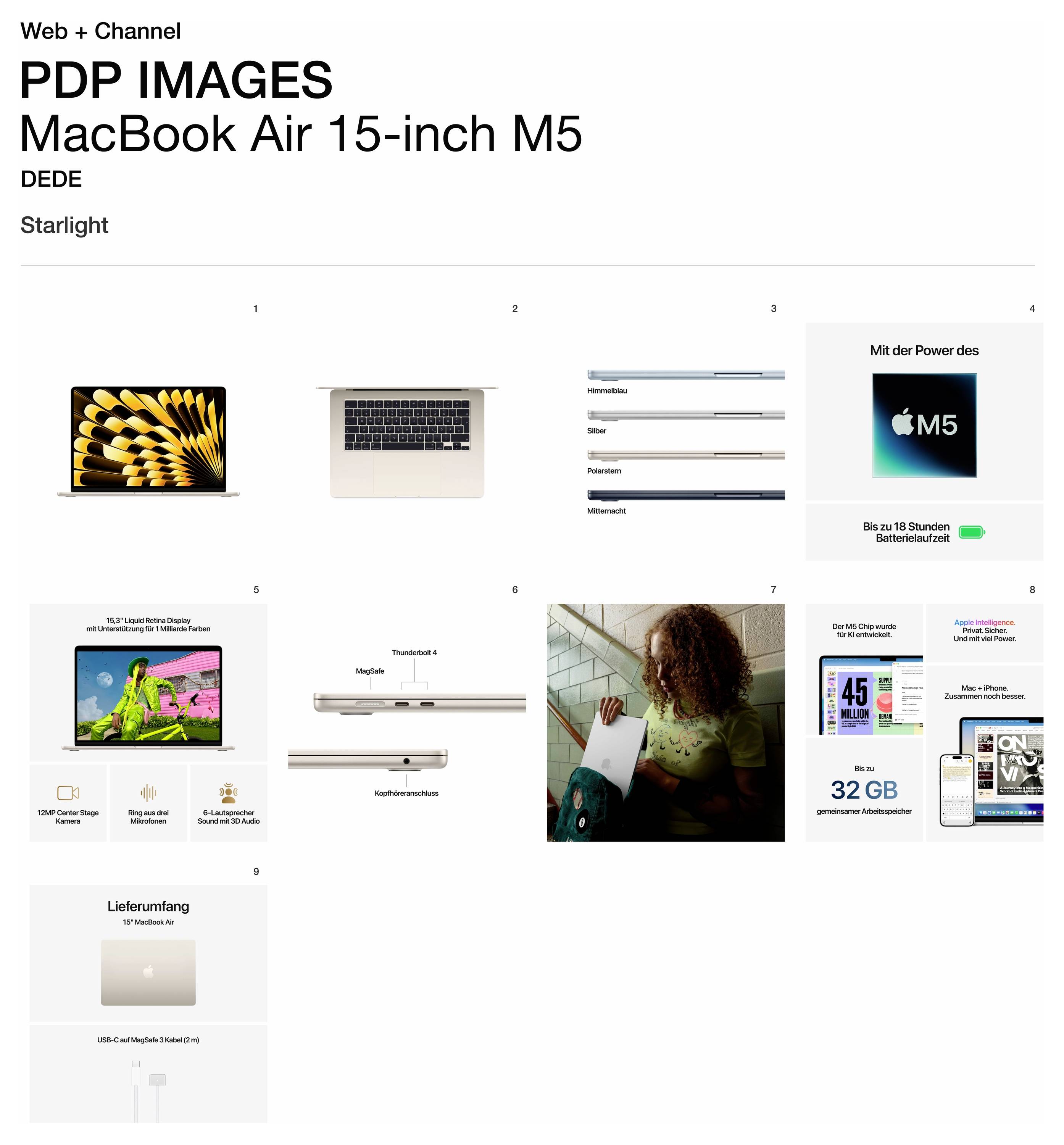 'Included in delivery: 15" MacBook Air and USB-C to MagSafe 3 cable (2 m).'