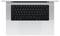 A top view of a silver laptop with a black keyboard and large trackpad, showing keys and layout. No visible text or logos.
