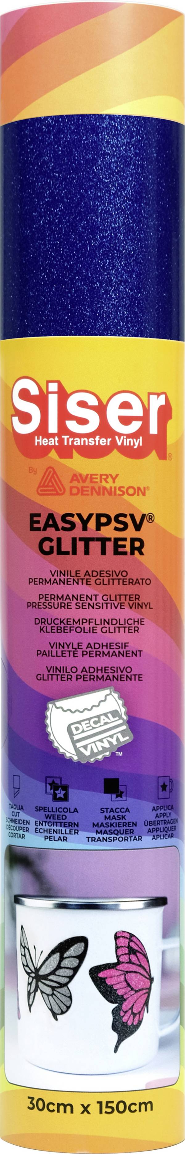 Siser selbstklebende Glitzerfolie   Marine blue