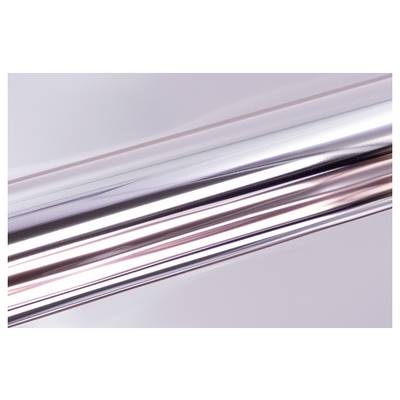 A shiny, metallic rod with reflective surface, positioned diagonally on a pale background, highlighting its smooth, polished texture.