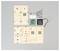 'Wooden kit components, including panels with door and window cutouts, electronic parts, and wiring for assembling a small model building.'