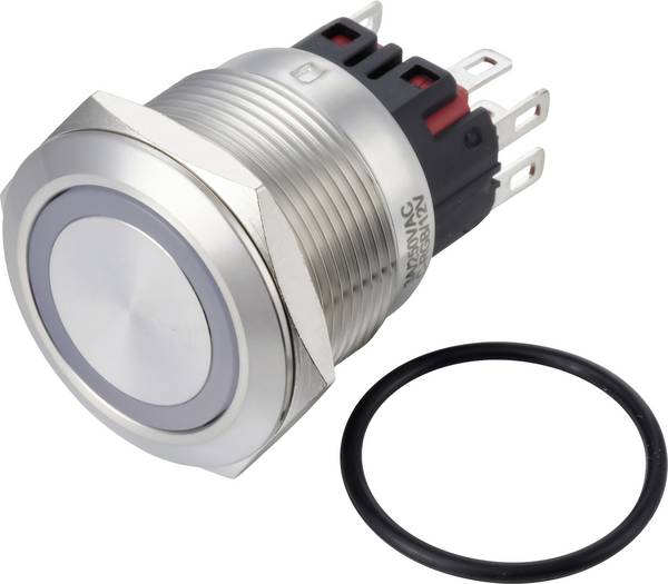 TRU COMPONENTS TC-14939836 Pushbutton 250 V AC 3 A 1 x On/(On) momentary RGB (L x W x H) 34.5 x 25 x 25 mm IP65 1 pc(s)
