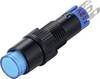 TRU COMPONENTS TC-14940016 Pushbutton 250 V AC 0.5 A 1 x On/(On) momentary Blue (L x W x H) 37.2 x 9.8 x 9.8 mm IP40 1 pc(s)