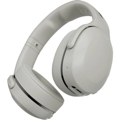 White over-ear headphones with cushioned ear pads, black accents, and an adjustable headband, angled as if ready for use.