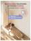 A child is running around the room while a smoke detector with voice function on the wall reports smoke in the child's bedroom and calls for evacuation.