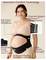A pregnant person wearing supportive maternity wear with labels highlighting 'Innovative Comfort Technology', 'Soft Fabric', 'Breathable Lining', 'O-Shaped Molding', 'Ergonest Support Structure', and 'Thigh Grooves'.