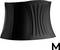 Black ergonomic lumbar support cushion with contour design for enhanced back comfort and posture alignment. Large 'M' logo in the corner.