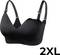 A black seamless bra with adjustable straps and a 2XL size label prominently displayed in the bottom right corner.