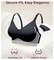 A black bra with thin straps, labeled 'Seamless Lift' and 'Natural Shape.' Text at the top reads 'Secure Fit, Easy Elegance.'