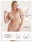 A smiling person wears a pink bra and briefs. Text highlights 'Effortlessly Adjustable Straps' and 'Extra Extender For A Perfect Fit'.