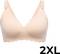 A light pink bra in a 2XL size, featuring scalloped edges and adjustable straps, displayed against a plain background.