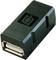 Black rectangular electronic module with a USB Type-A port on one end and a logo on top.