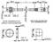Technical dimension drawing of a cable connector, showing lengths, diameters, wrench sizes, and versions without and with twist protection.
