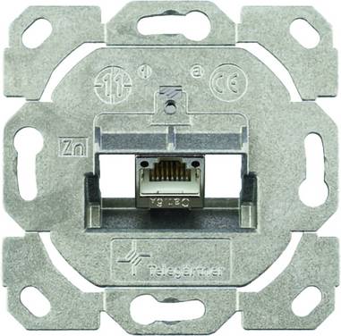 Telegärtner Network outlet Screw fastening, Flush mount Insert CAT 6A