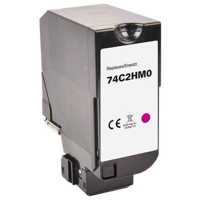 Black printer ink cartridge labeled 'Replaces/Ersetzt: 74C2HMO' with CE symbols on a white background.