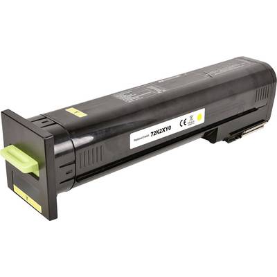 Black printer toner cartridge with a green pull tab and label '72K2XY0', shown on a white background.