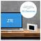 A laptop and a ZTE Wi-Fi router on a table with text: 'Produce a Wi-Fi hotspot connecting up to 10 devices.'