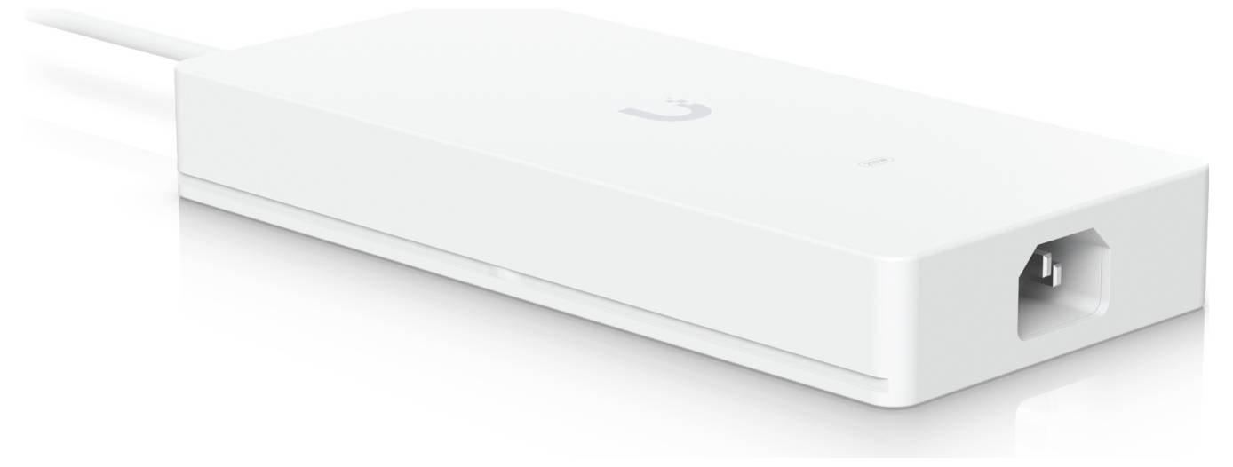 A white rectangular network device with a small LED indicator and a power port, designed for internet connectivity.