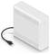 A compact, white device with ventilation patterns, a power button, and a connected power cable. Likely an electronic or network component.