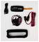 CTEK battery charger kit with main device, USB cable, charging cables, and a protective case, arranged on a white surface.
