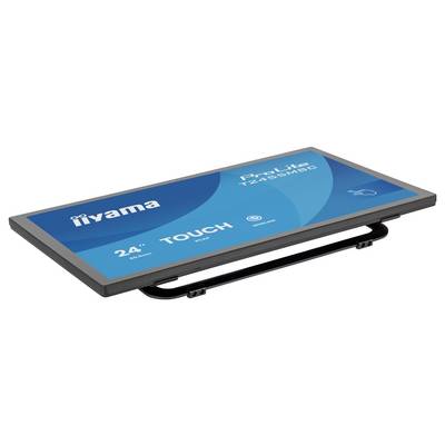 A 24" touch monitor by iiyama, model ProLite T2453MSC, shown in a slight perspective view displaying its screen and frame design.