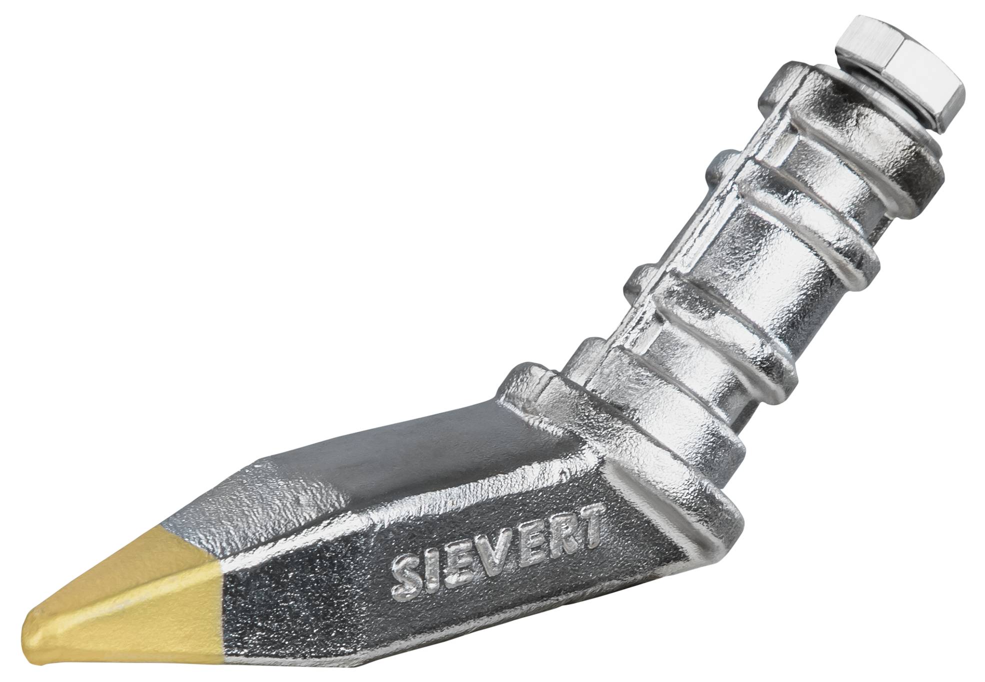 Metallic blowtorch nozzle with a brass tip, labeled 'Sievert', used for precise heating applications.