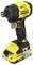 Cordless impact driver labeled 'V20 Stanley Fatmax', in yellow and black, featuring a compact design and ergonomic grip.