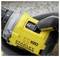 A yellow and black power tool held by a gloved hand. The tool features a 'V20' and 'Stanley Fatmax' branding, with a visible switch set to '2'.