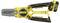 A bright yellow and black handheld garden tool with a circular center labeled 'STANLEY' and a small electric chain saw at one end.