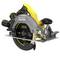 A Stanley Fatmax brushless circular saw with a yellow and black design, featuring a 190mm blade, ergonomic handle, and cutting guide rail.