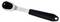 A silver and black ratchet wrench with a textured handle, often used in mechanical work for tightening or loosening nuts and bolts.