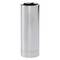A shiny, cylindrical metal socket with a hexagonal opening, used for tightening nuts or bolts, is displayed against a plain background.