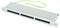 24-port Ethernet network switch with front-mounted numbered ports and two green cables connected on top<br>